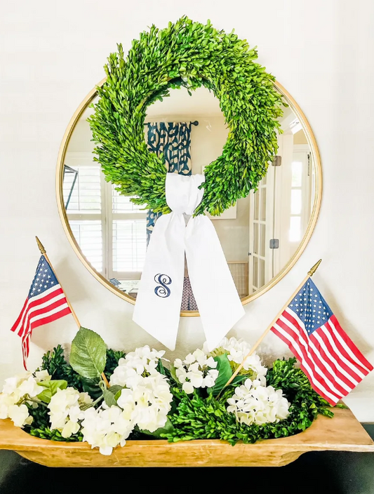 White Wreath Sash