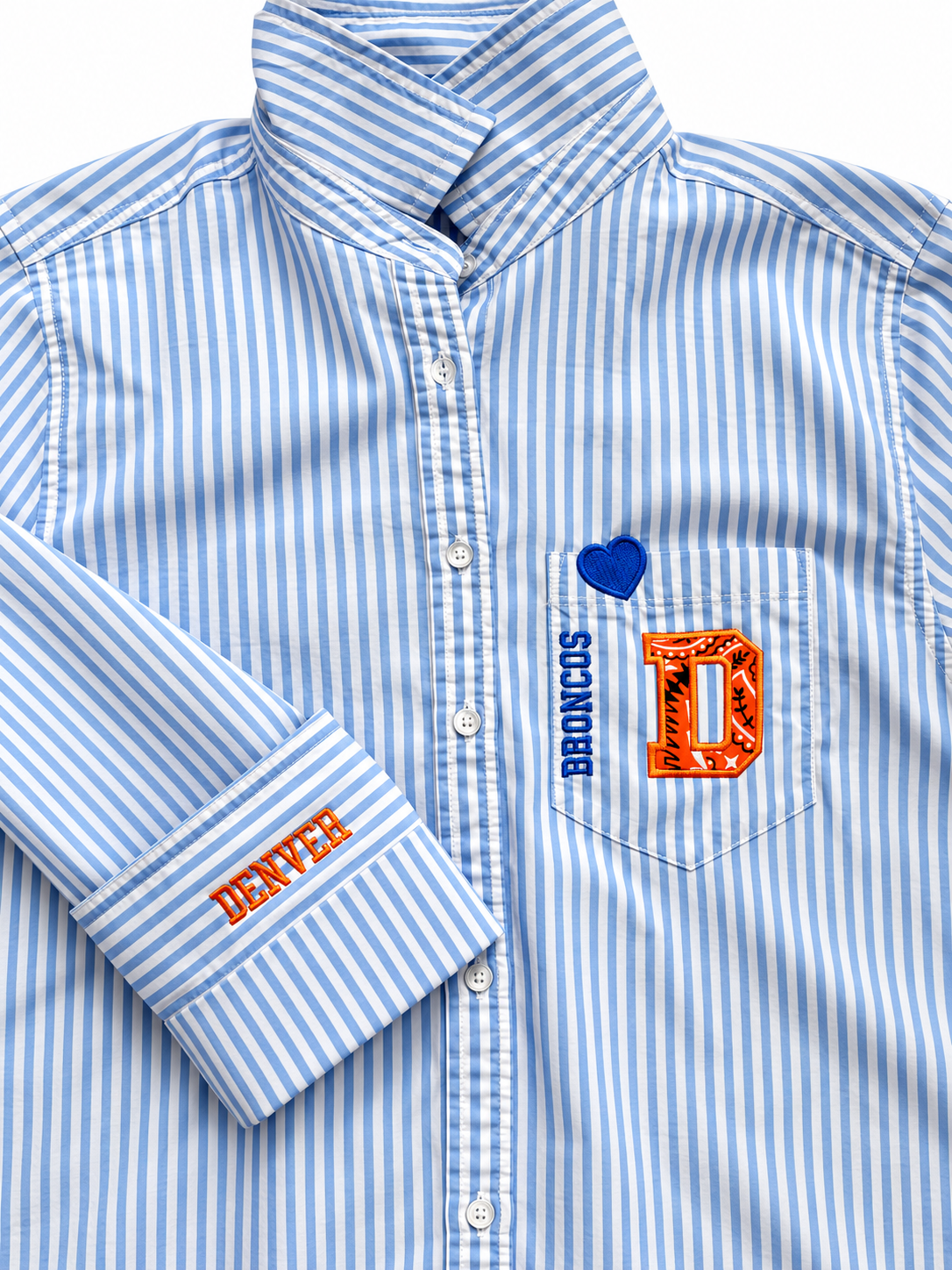 Denver Game Day Striped Oxford