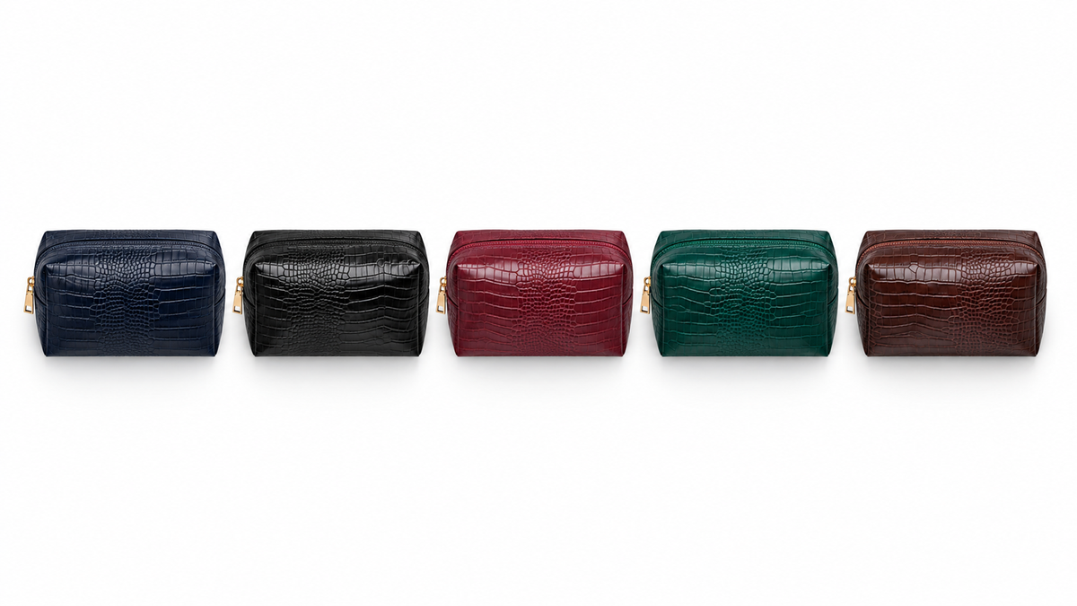 Faux Croc Pouch
