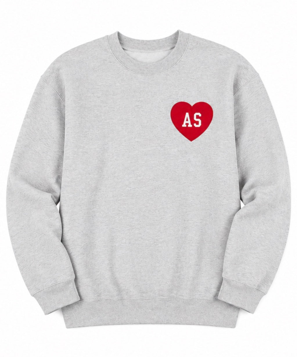 All Souls Adult heart applique sweatshirt