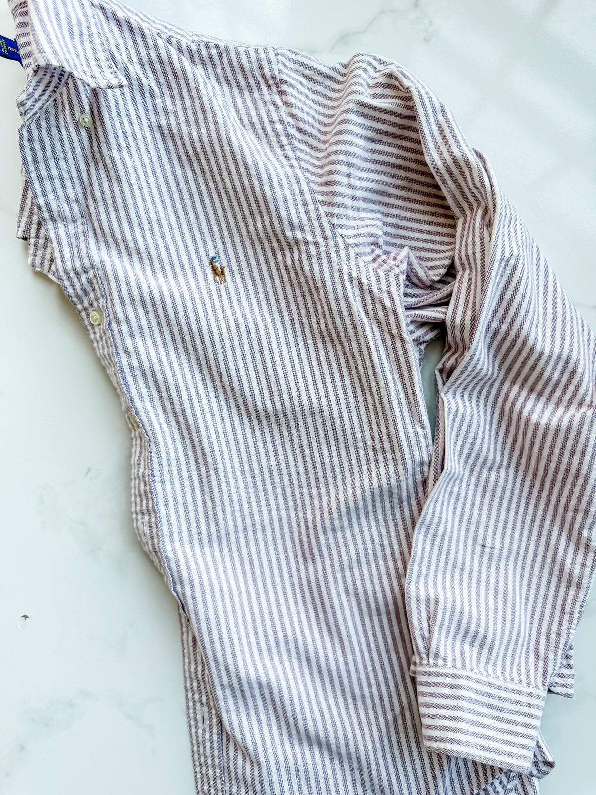 Thrifted Ralph Lauren Oxford - Lavender Stripe