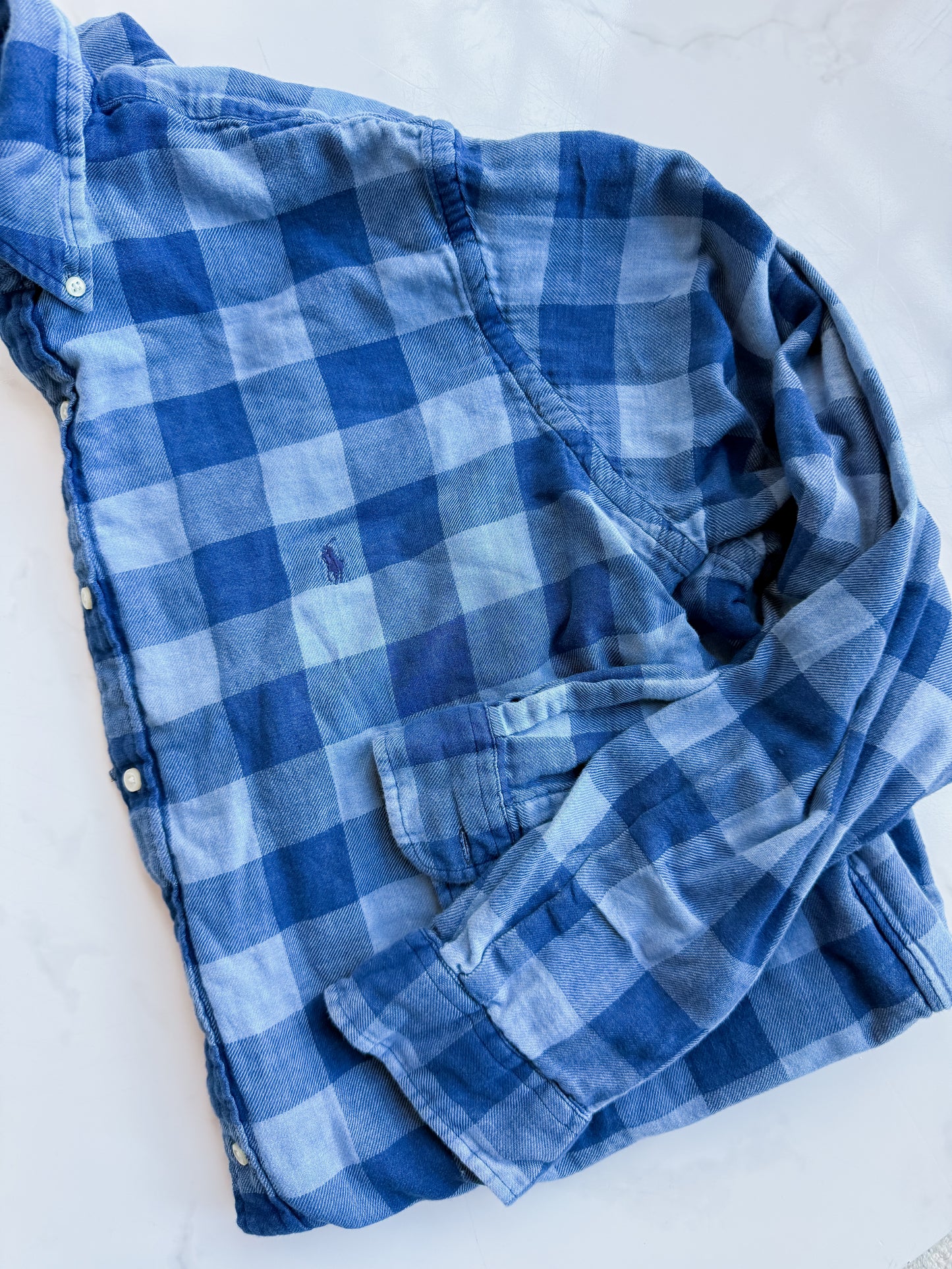 Thrifted Ralph Lauren Oxford - Blue Check