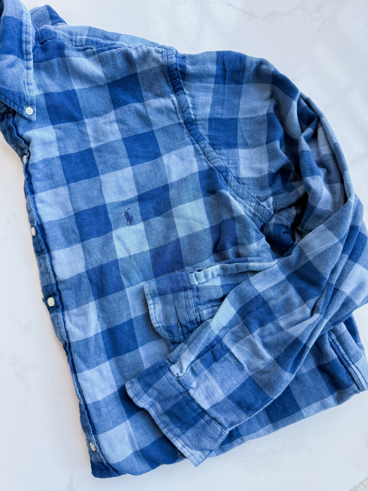 Thrifted Ralph Lauren Oxford - Blue Check