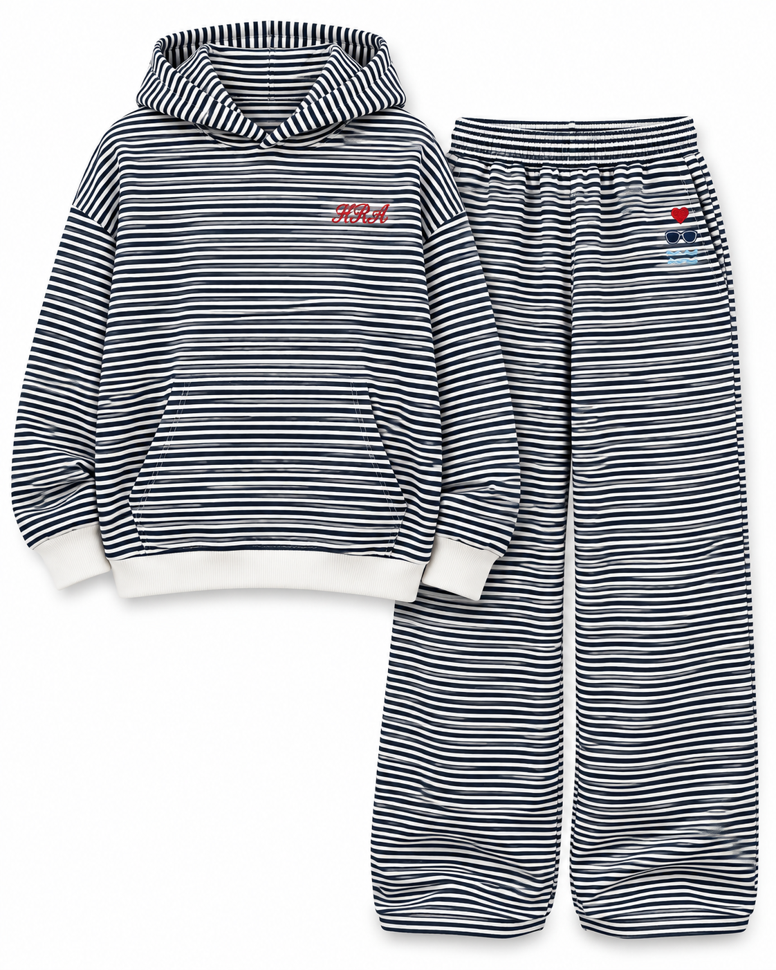 HRA Women's Striped Hoodie & Pants Set