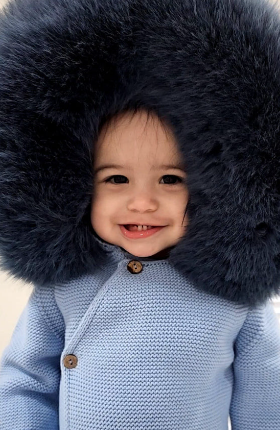 Knit Jacket with Removable Faux Fur