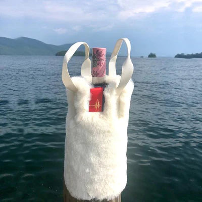 Faux Fur Wine Tote