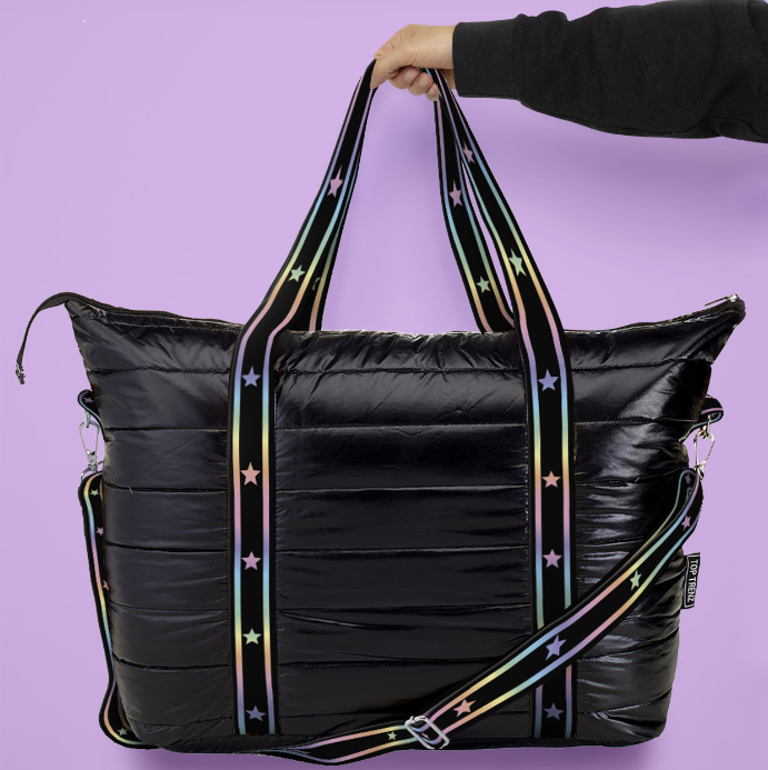 Puffer Tote Bag - Decorative Straps