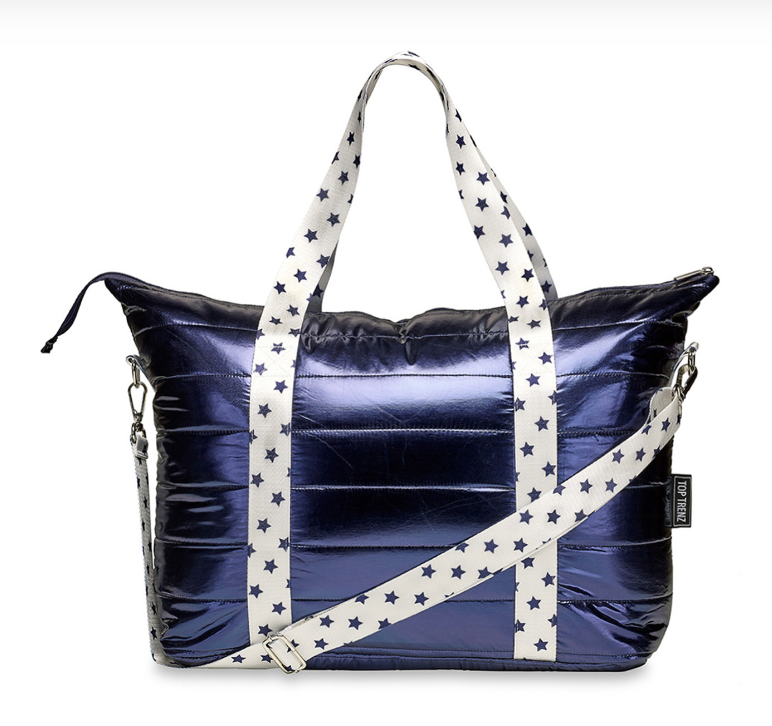 Puffer Tote Bag - Decorative Straps